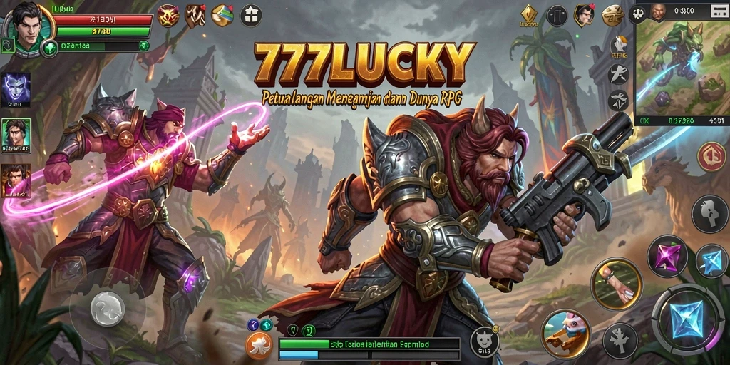 Screenshot gameplay 777LUCKY menunjukkan aksi pertempuran yang seru dan grafik yang menakjubkan.