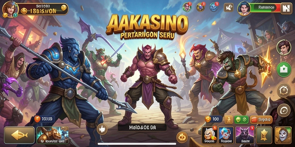 Tampilan aksi pertarungan seru di AAKASINO
