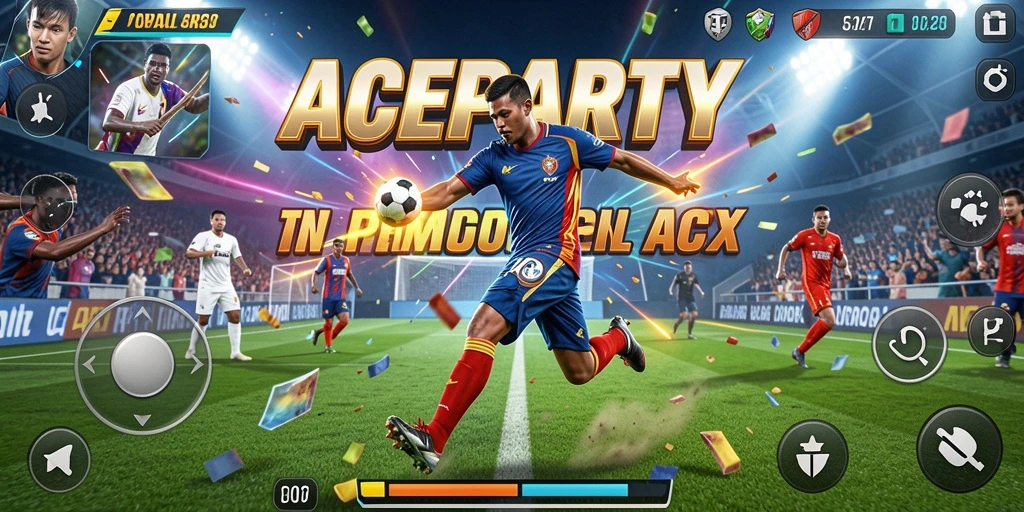 Tampilan menakjubkan dari gameplay <strong>ACEPARTY</strong> yang menghadirkan berbagai aksi olahraga.