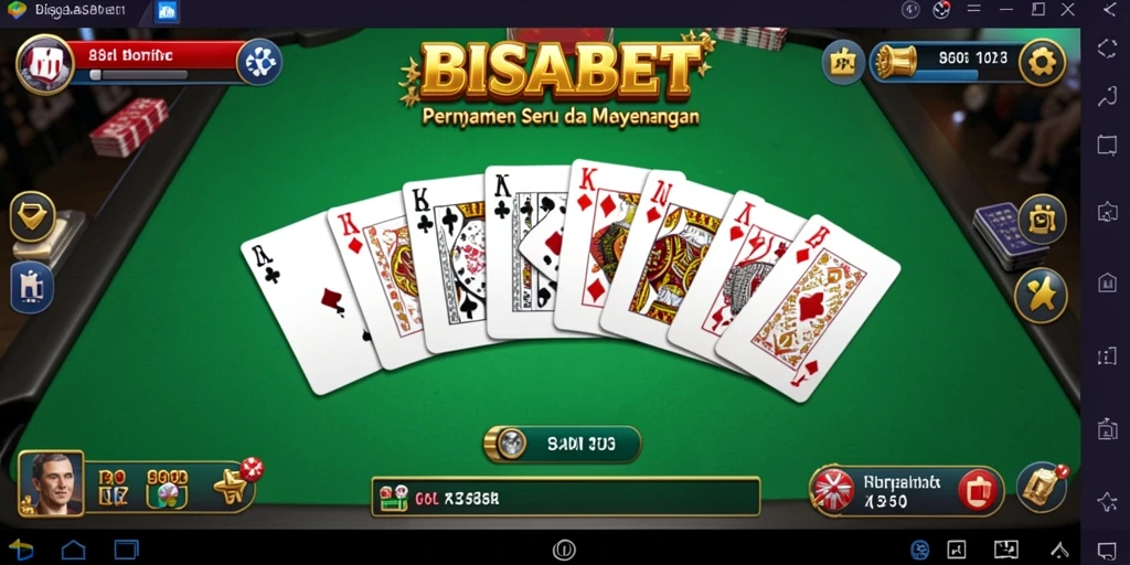 Screenshot BISABET menunjukkan gameplay domino yang menarik dan interaktif.