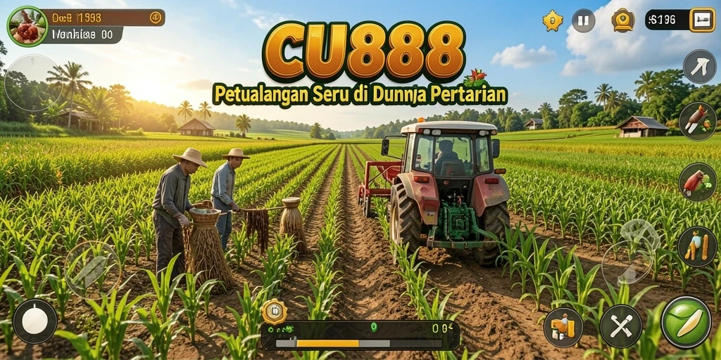 Tampilan menarik dari gameplay pertanian yang mendebarkan di CU888.