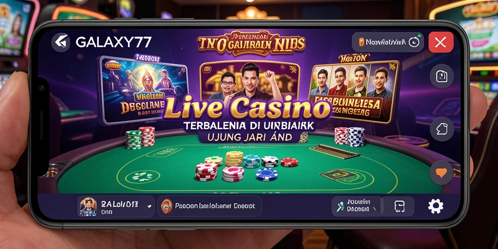Tampilan gameplay GALAXY77 yang mendebarkan dalam Live Casino.