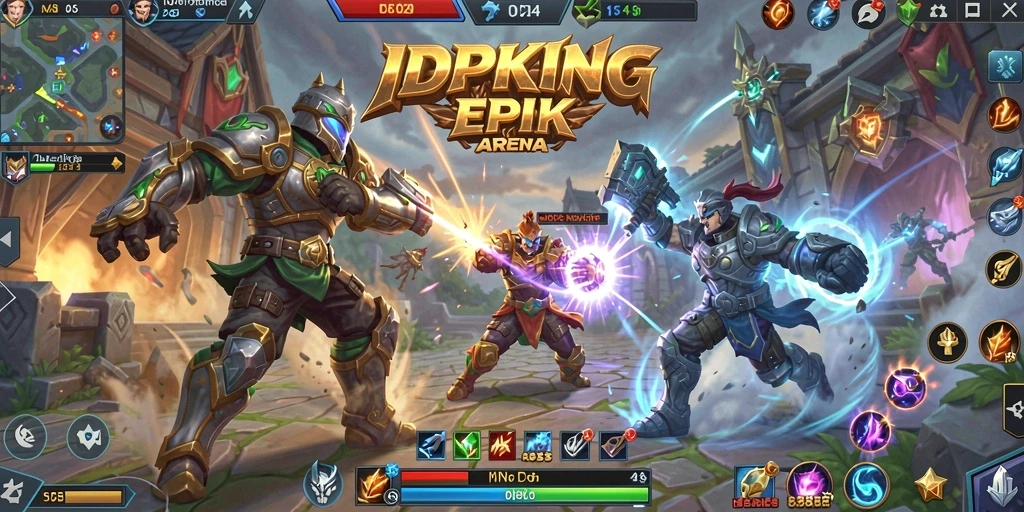 Tangkapan layar gameplay seru dalam IDPKING di arena MOBA.