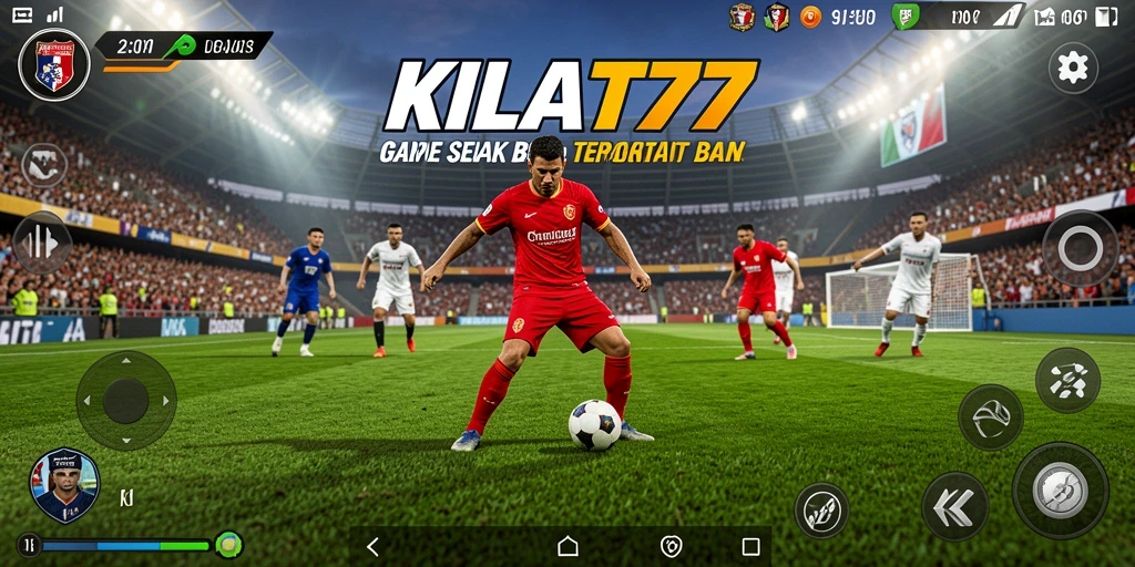 Tampilan screenshot utama KILAT77 dengan aksi seru permainan Football.