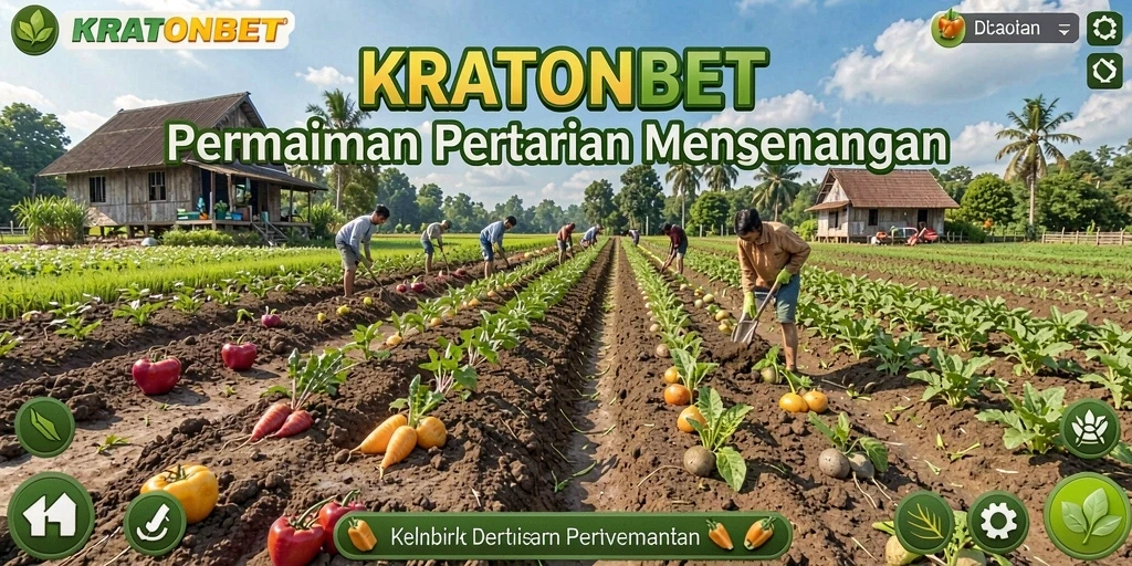 Tampilan gameplay KRATONBET dengan aktivitas pertanian yang mengasyikkan.