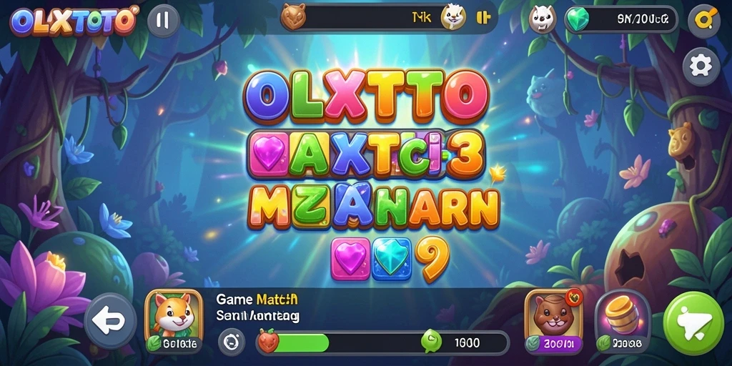 Tangkapan layar gameplay OLXTOTO yang menampilkan aksi mencocokkan item Match-3.