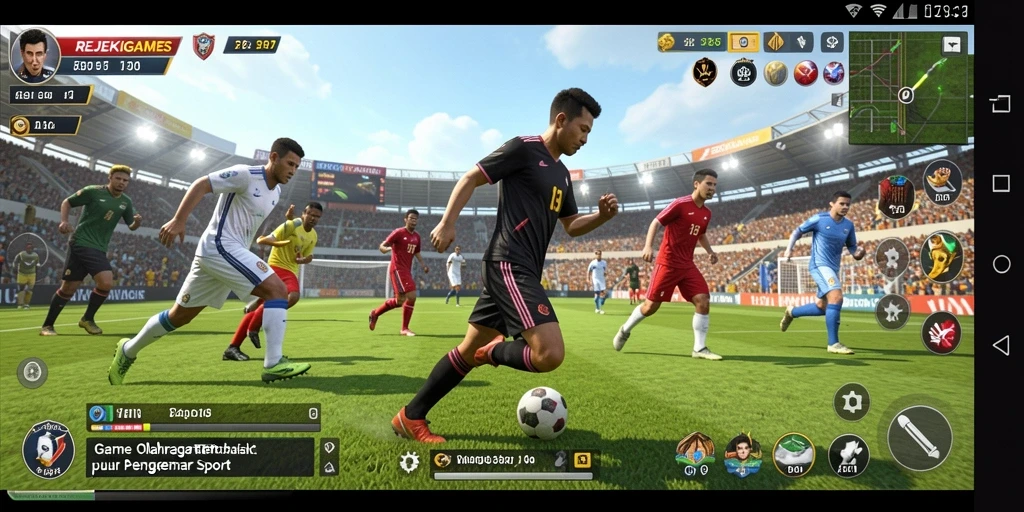 Tampilan gameplay seru REJEKIGAMES menunjukkan aksi olahraga yang mendebarkan.