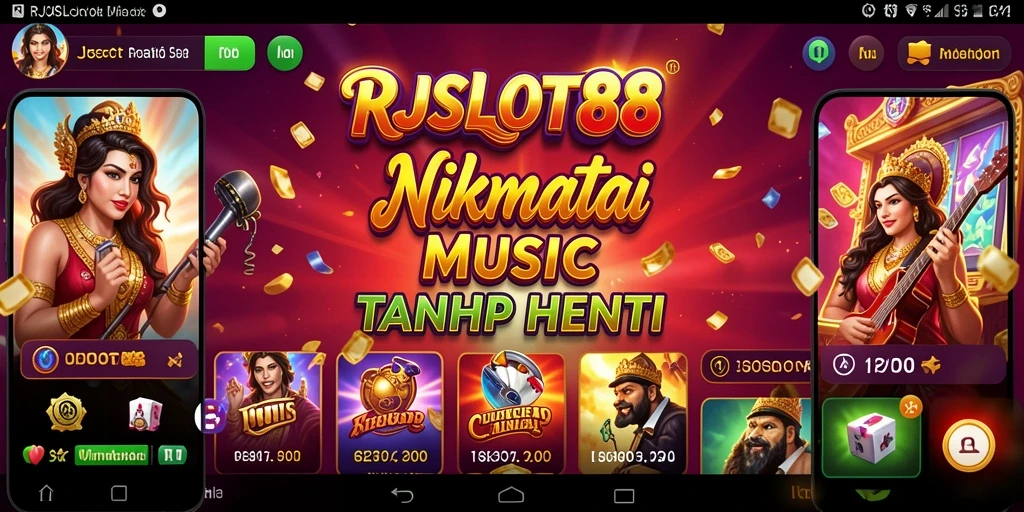 Tampilan screenshot gameplay RJSLOT88 dengan tema musik yang menarik.
