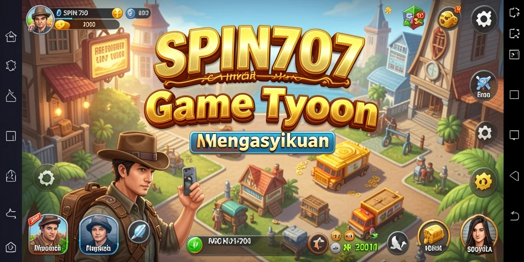 Tangkapan layar gameplay SPIN707 dengan berbagai elemen Tycoon.