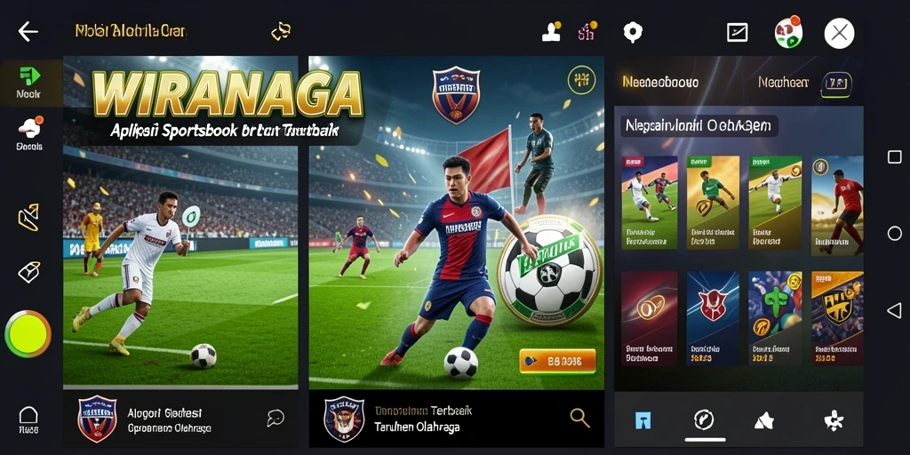 Tampilan antarmuka WIRANAGA yang modern dan interaktif dalam taruhan olahraga.