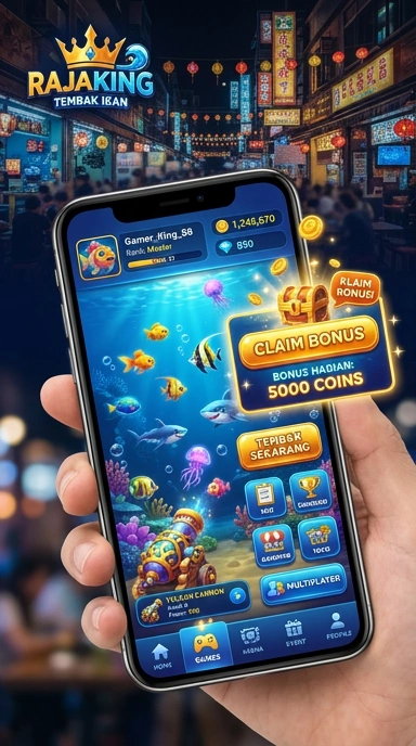 Halaman unduh aplikasi rajaking untuk pengguna Android.